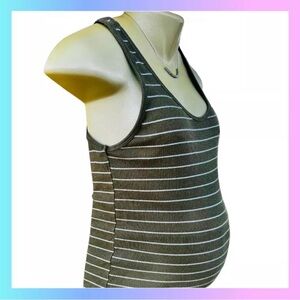MOTHERHOOD MATERNITY STRIPPED TANK TOP SIZE SMALL